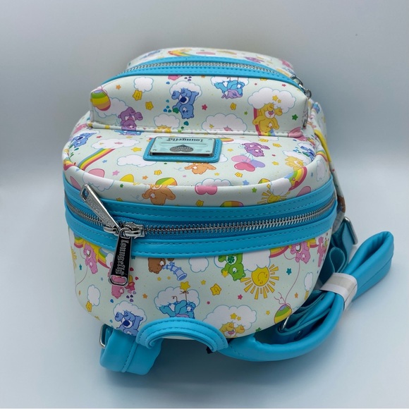 Loungefly Care Bears Mini Backpack All Over Print 40th Anniversary Blue Gifts - Picture 6 of 7